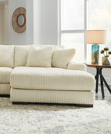 PREZZA Ivory 139" Wide Double Chaise Modular Sectional