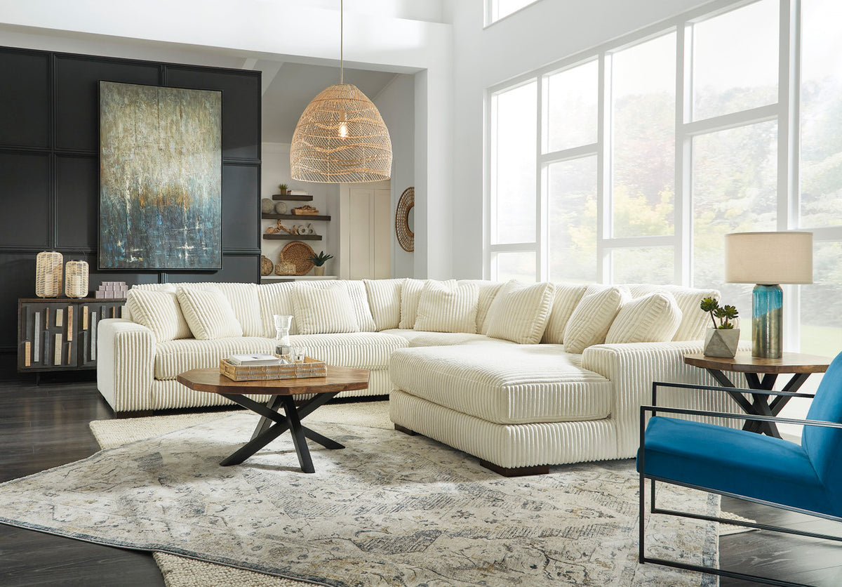 PREZZA Ivory 133" Wide Modular Sectional