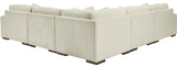PREZZA Ivory 133" Wide Modular Sectional without Chaise