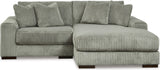 PREZZA Gray 102" Wide Modular Sectional