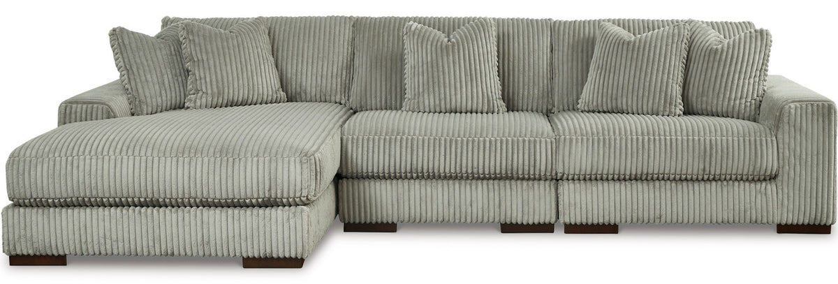 PREZZA Gray 139" Wide Modular Sectional