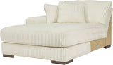 PREZZA Ivory 51" Wide Left Arm Chaise
