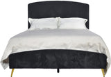 PRINCETON Black Corduroy Velvet Bed