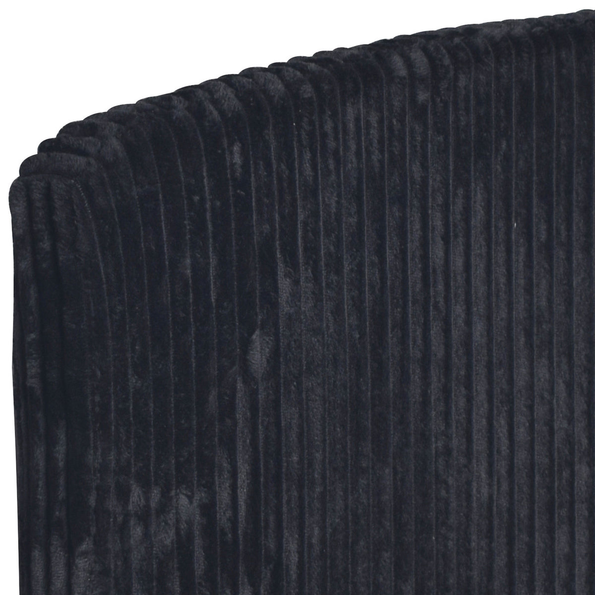 PRINCETON Black Corduroy Velvet Bed