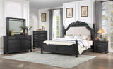 PROCTOR Black Charcoal 7 Piece Paltform Bedroom Set with Storage Drawers