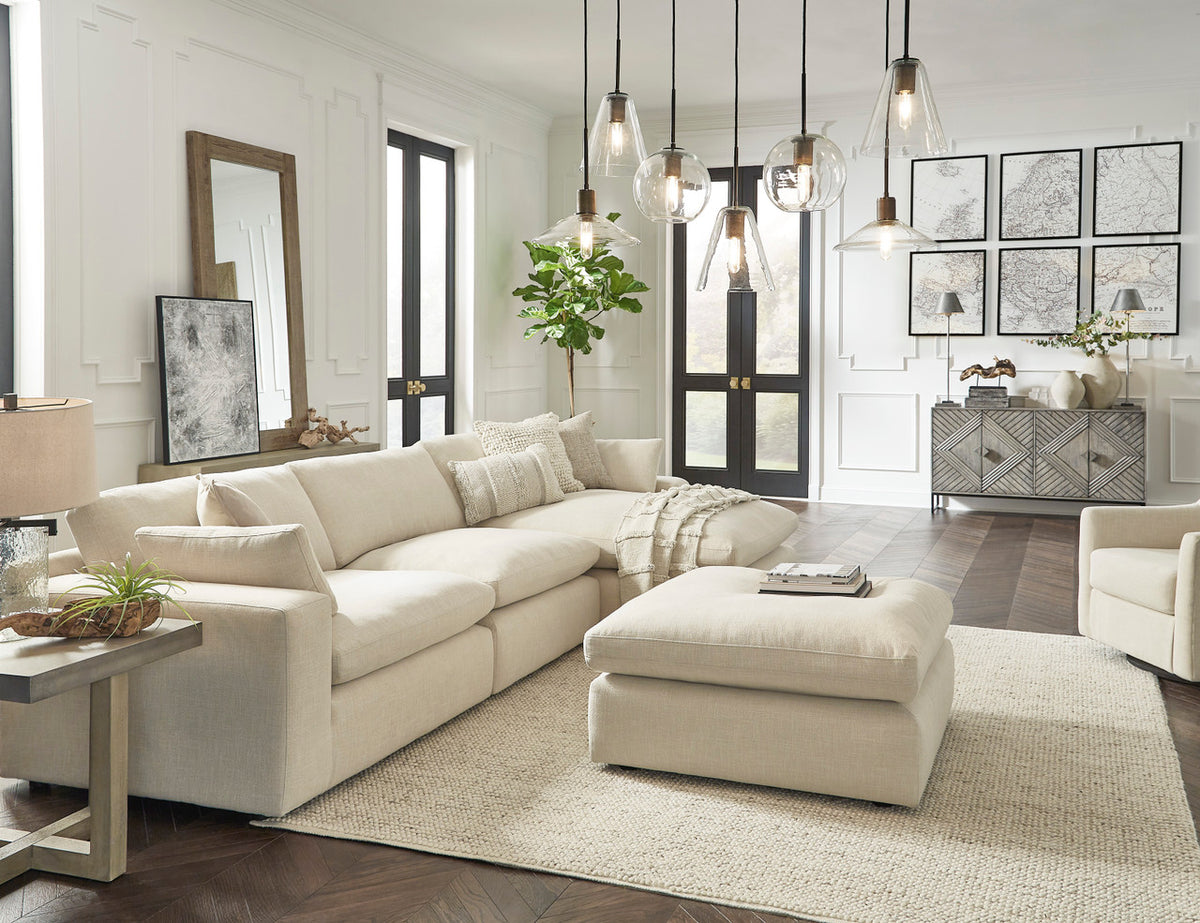 PUFTIN Neutral Linen 144" x 68" Modular Sectional