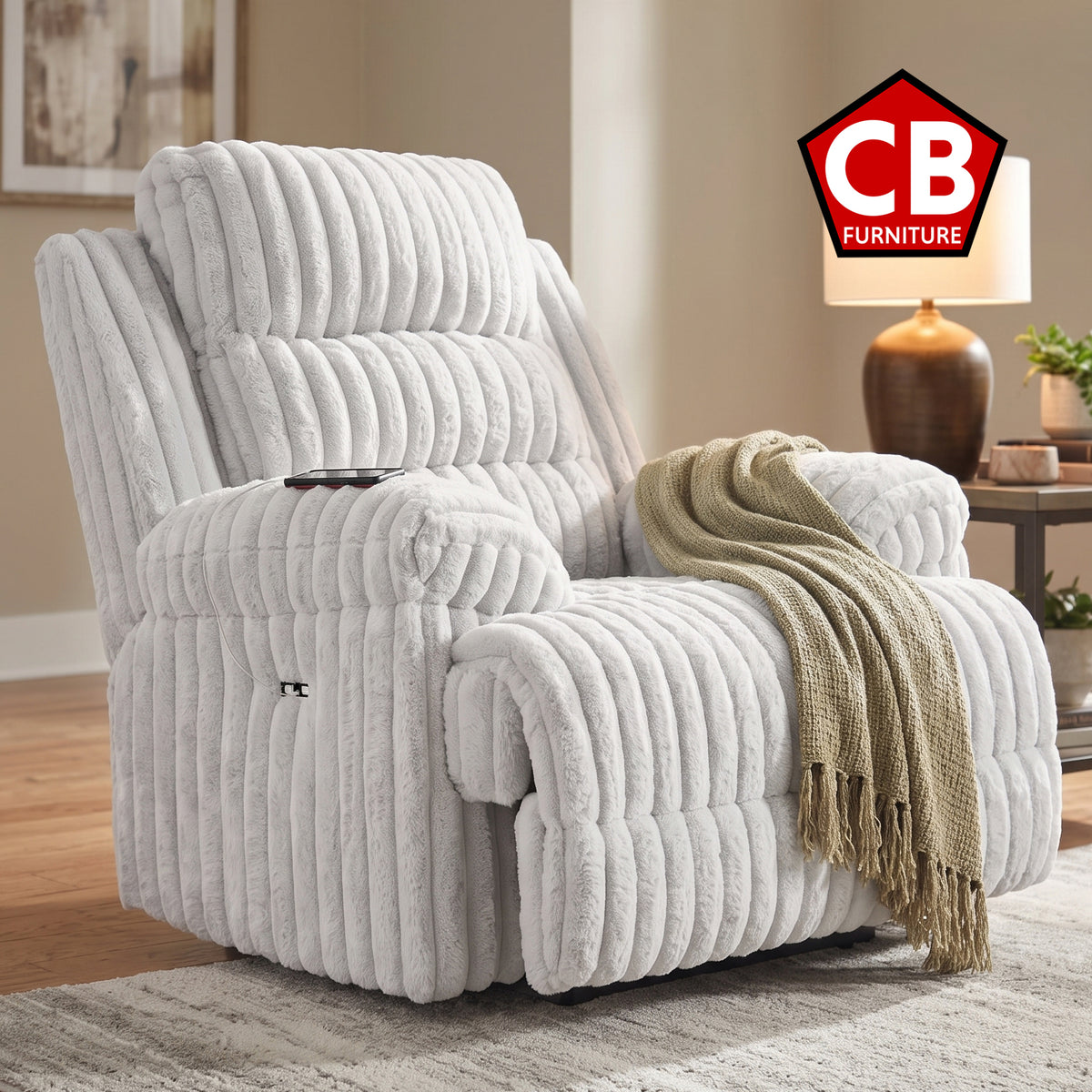 PULITZER Alloy Corduroy 45" Wide x 44" Depth Power Recliner