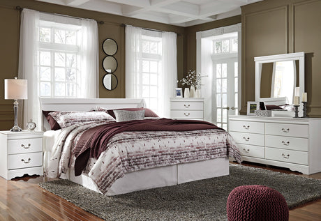 PARIS White Headboard Bed