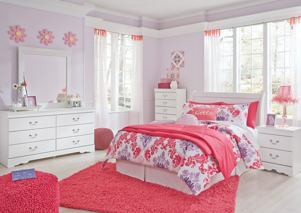 PARIS White Youth Headboard Bedroom Set