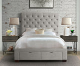 PAULA Gray Storage Bed