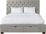 PAULA Gray Storage Bed