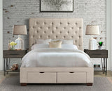 PAULA Beige Storage Bed