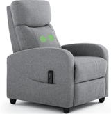 PENNEY Gray 25" Wide Massage Recliner Chair