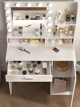 Pennie White Vanity with Storage Cabinet