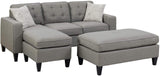 PETRE Gray 81" Wide Reversible Sectional and Ottoman