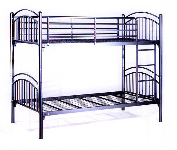 POLUX Black Twin Platform Bunkbed