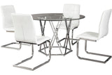 PROKTI White 5 Piece Dining Set