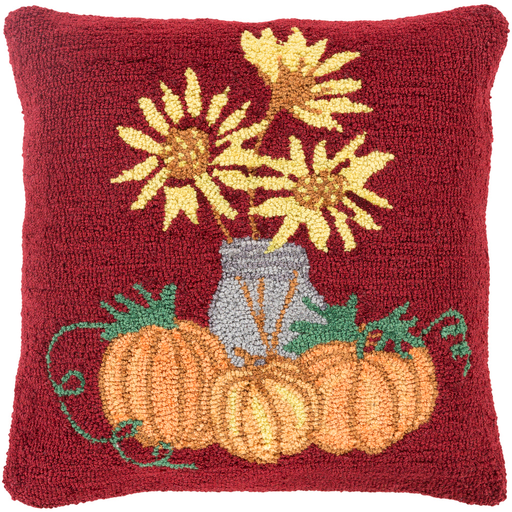 Designer Pumpkins Red Pillow