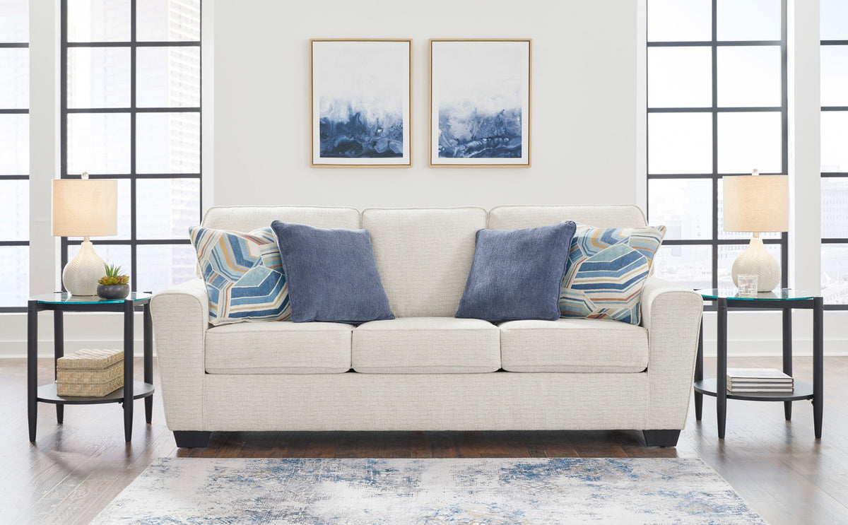 QEZNA Off-White 87" Wide Queen Sofa Sleeper
