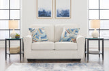 QEZNA Off-White 63" Wide Loveseat