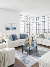 QEZNA Off-White 87" Wide Queen Sofa Sleeper
