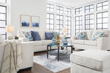 QEZNA Off-White 63" Wide Loveseat