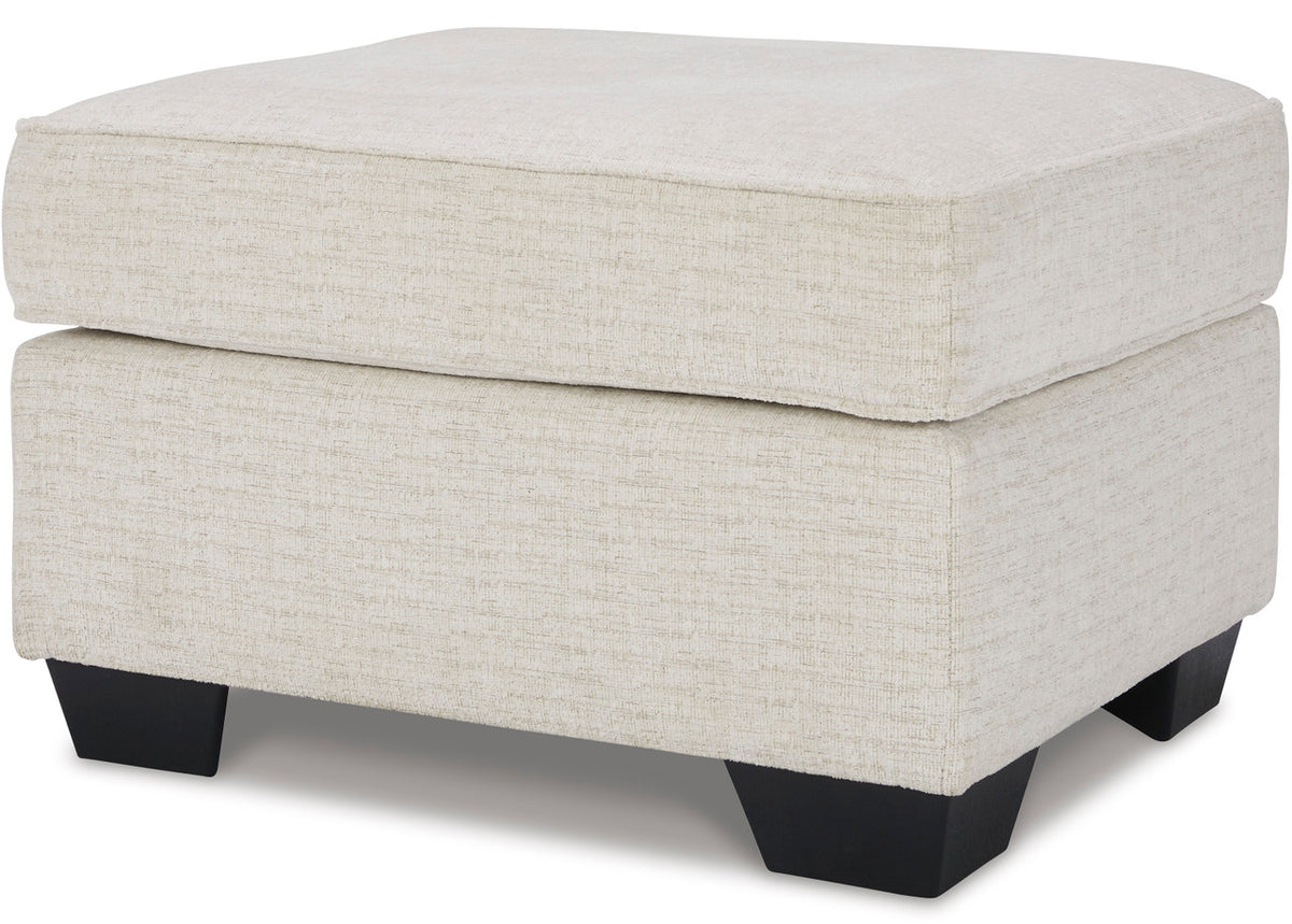 QEZNA Off-White 30" x 24" Ottoman
