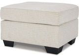 QEZNA Off-White 30" x 24" Ottoman