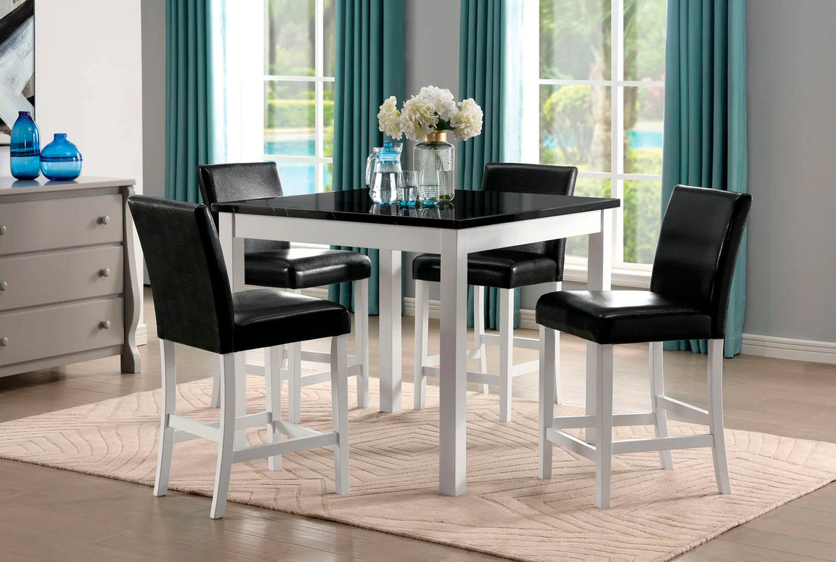 QUINCY 5 Piece Counter Height Set
