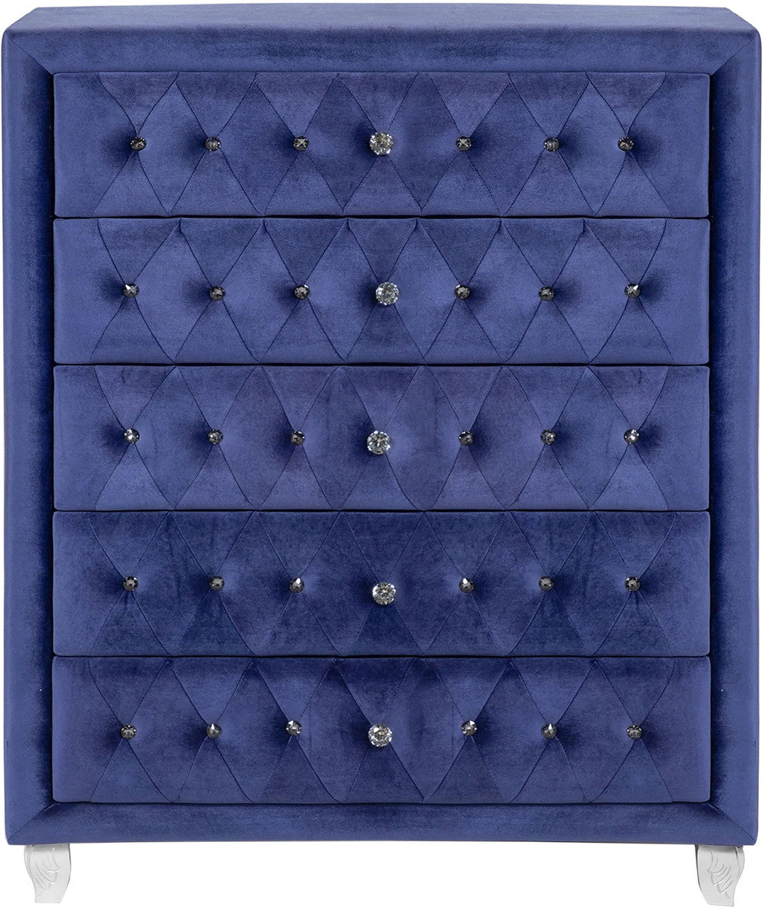 QUINTON Blue 40" Wide 5 Drawer Chest