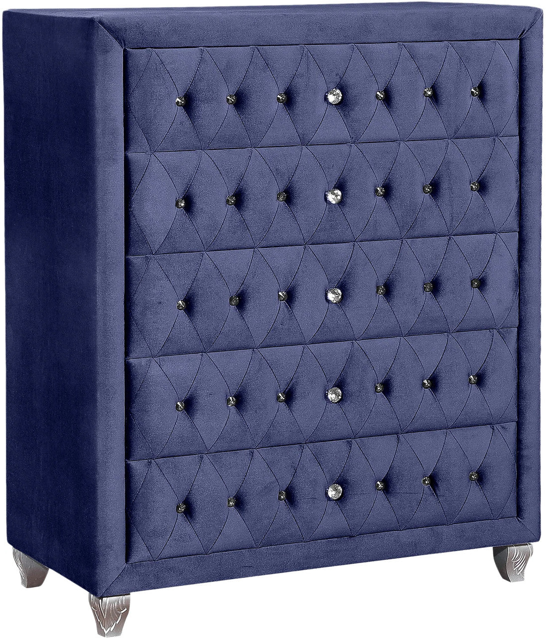QUINTON Blue 40" Wide 5 Drawer Chest
