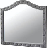 QUINTON Silver 61" Wide Dresser & Mirror with Jewelry Storage
