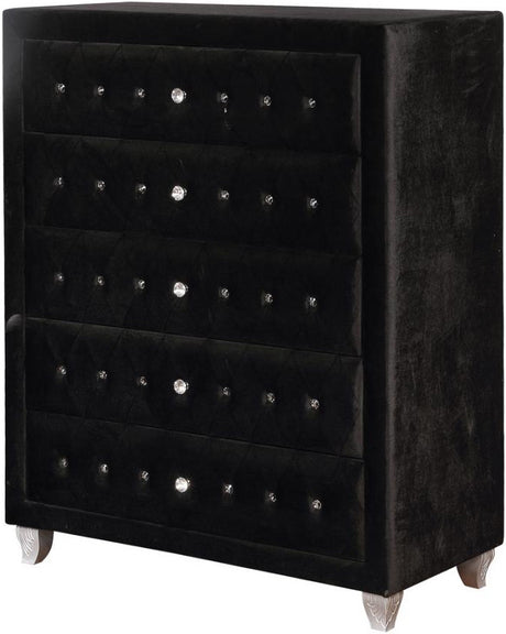 MELVA Black Bedroom Set