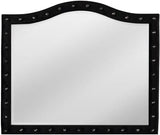 QUINTON Black 61" Wide Dresser & Mirror with Jewelry Storage