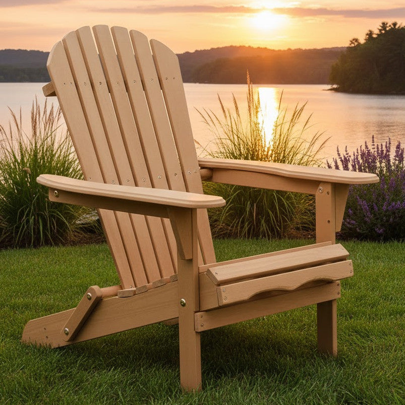 RAINIER Natural Finish Wood 27" Wide X 41" Height Adirondack Chair (RTA)