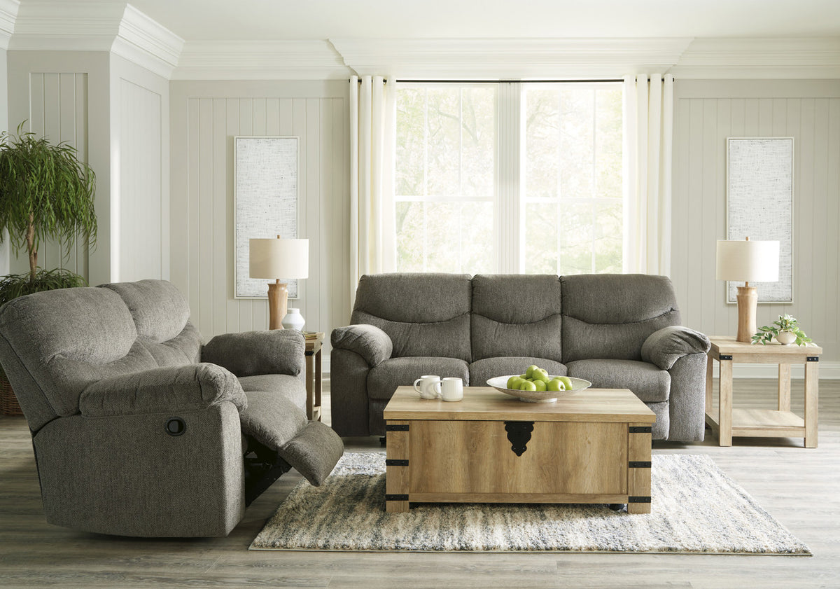 RALFIE Gray Reclining Livingroom Set