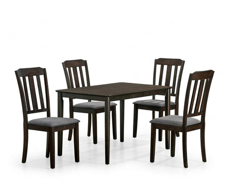 RANKIN Dark Brown 5 Piece Dining Set