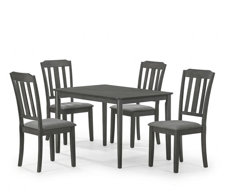 RANKIN Dark Gray 5 Piece Dining Set