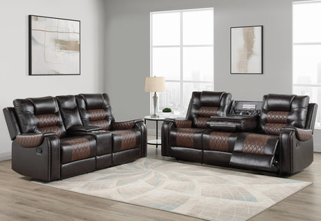 RAYBAN Brown 85" Wide Reclining Sofa
