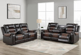 RAYBAN Brown Reclining Sofa & Loveseat