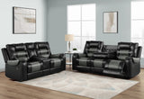 RAYBAN Black 85" Wide Reclining Sofa