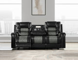 RAYBAN Black 85" Wide Reclining Sofa