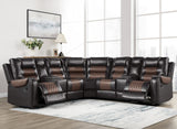 RAYBAN Brown 112" x 112" Reclining Sectional