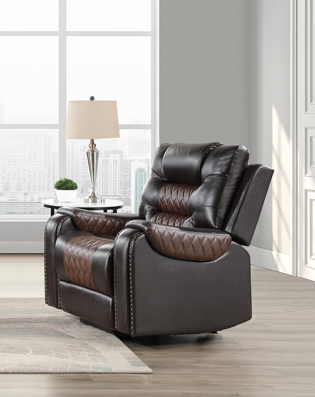 RAYBAN Brown 40" Wide Glider Reclining