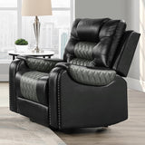 RAYBAN Black & Gray 40" Wide Glider Reclining