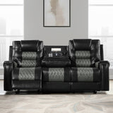 RAYBAN Black 85" Wide Reclining Sofa