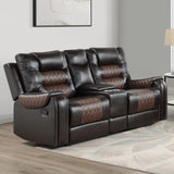RAYBAN Brown 75" Wide Reclining Loveseat