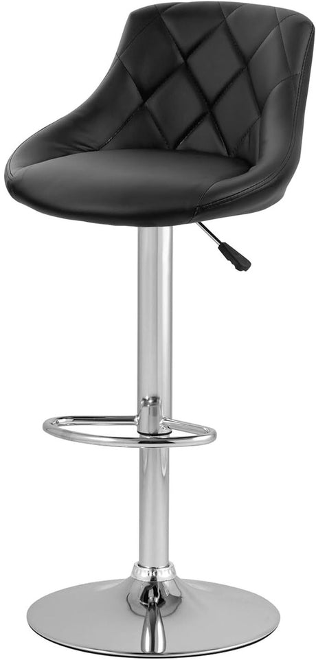 RAYLY Black 18" Wide Adjustable Height Barstool