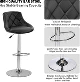 RAYLY Black 18" Wide Adjustable Height Barstool