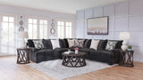 REDEEMER Charcoal 131" Wide Sectional